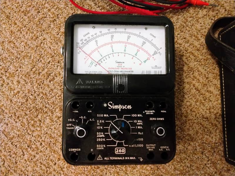 Vintage 1950's Simpson 260 Multimeter - Very Clean w Triplett Case image 1