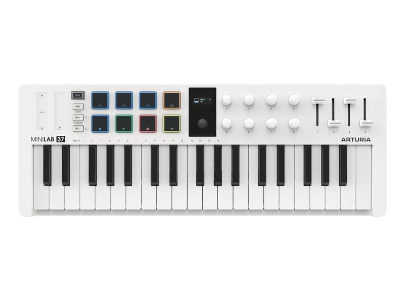 Arturia MiniLab 37 Mk3 MIDI Keyboard Controller (White) image 1