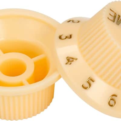 Electric Guitar Control Knobs 2 Tone and 1 Volume Knobs Metric 6mm (15/64") Speed Knobs Top Hat for Squier Strat ST Electric Guitars Pack of 3 JT/XN-04 Cream image 5