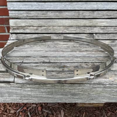 Slingerland Radio King 14" Vintage 1950's Nickel Drum Hoop image 6