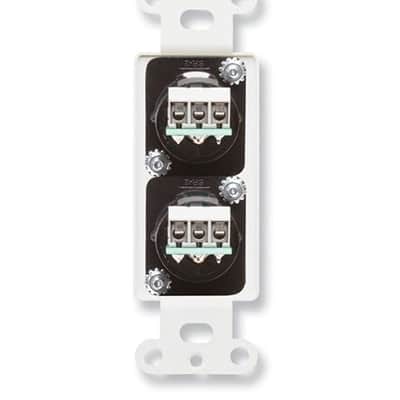 RDL DB-XLR2 XLR 3-pin Female and 3-pin Male on D Plate, Terminal Block, Black image 2