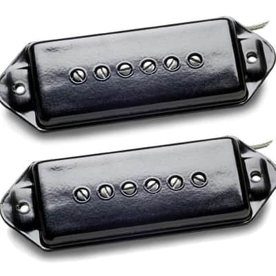 Seymour Duncan Antiquity P90 Dog Ear Black Bridge & Neck Guitar Pickup Set image 1