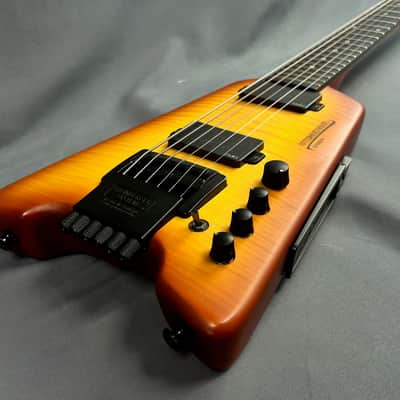 Steinberger Synapse ST-2FPA Transcale- Baritone Tuned - Flame Orange Burst w/ Gigbag image 3