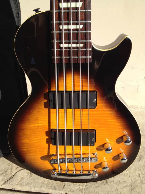 Epiphone Les Paul 5-string Bass 2000 Tobacco Sunburst | Reverb