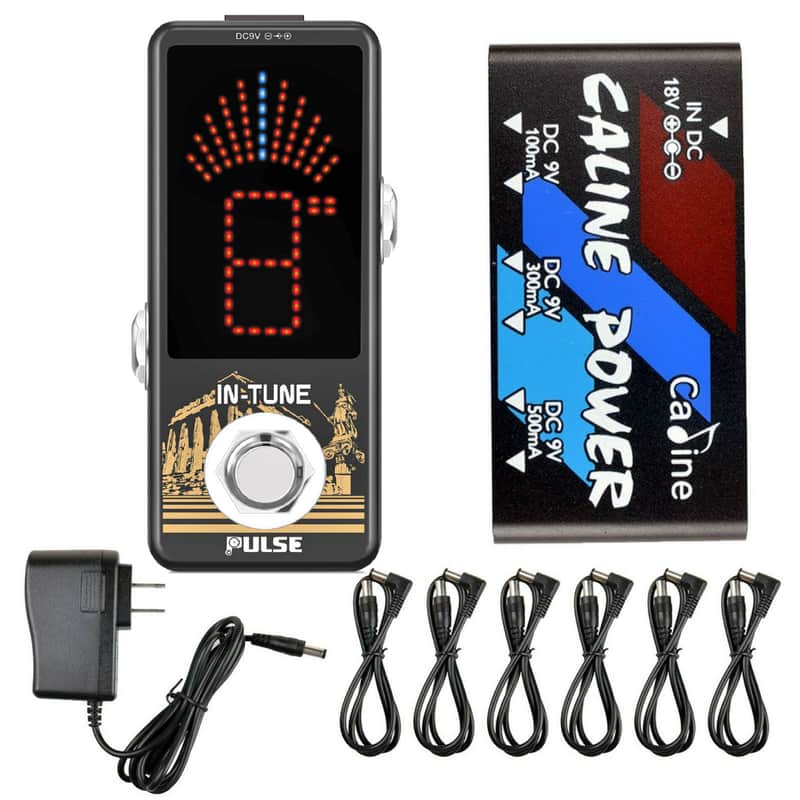 Caline CP-02 Mini Power Supply + PULSE IN TUNE Tuner DEAL Tuner is as good if not better than the Mooer tuner. BIG Display image 1