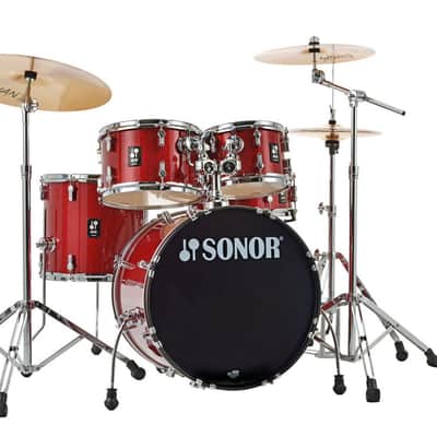 Sonor AQX Studio Drum Set - Red Midnight Sparkle w/ Hardware (AQX-STUDIO-NC-RMS) image 3