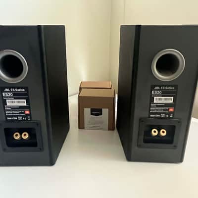 JBL ES20 Bookshelf Speakers with new speaker wire - Black image 2