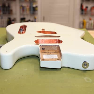 Warmoth Telecaster Body, Roasted Alder, Olympic White, Gotoh image 3