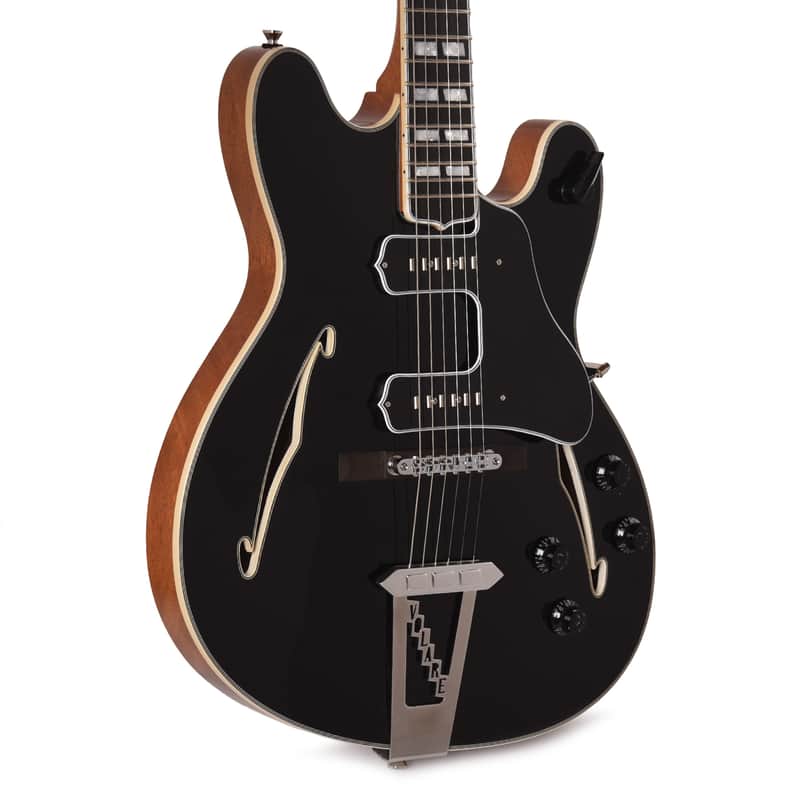 BilT Carved Volare Spruce/Mahogany Black w/Lollar Staple P-90s & Custom Pickguard (Serial #251179)