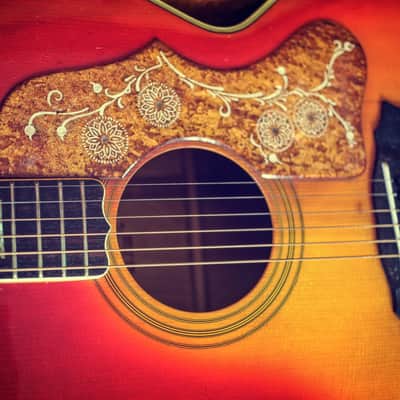 1970 Morales Zen-On Japan M350 Western Folk Acoustic Guitar MIJ Gibson J200 Copy image 4