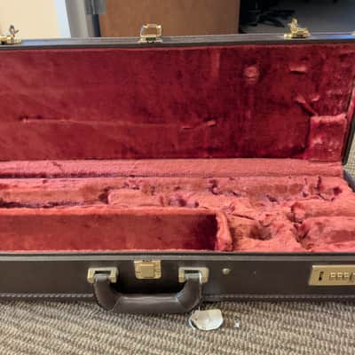 Yamaha YAC SSC801 Early 2000s - Brown Leather- Locking Leather Soprano Saxophone Hard Case image 4