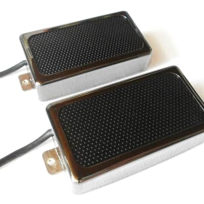 Humbucker Pickups SET BLACK CHROME / BLACK FOIL PAF Q Pickups Custom Shop Fits Gibson Epi Greco Ibanez image 5