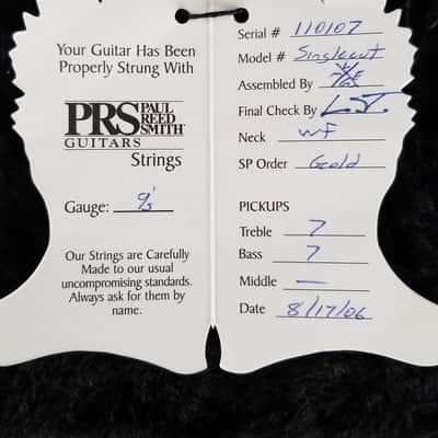2006 PRS Singlecut USA Core Model Original Case and Tag (33) Custom Black Finish image 8