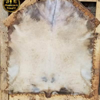 18 Inch Natural Goat Skin Drum Head | Raw Uncut for Dhol Floor Tom Surdo image 3