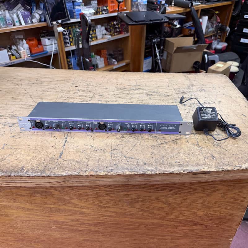 Used Aphex Tubessence Model 107 2-Channel Thermionic Microphone Preamplifier Mic Preamp with Original AC Adaptor image 1