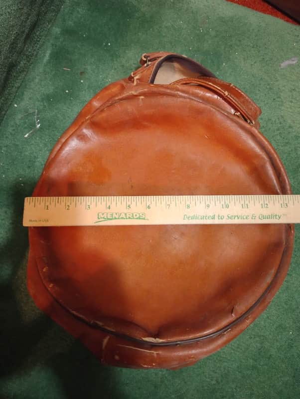 Hazel U.S.A. Vintage  12x8   Drum Bag/Case - Brown Leather image 1