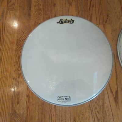 Ludwig (2) vintage 20 inch weathermaster batter/resonate bass drum heads both excellent! image 2