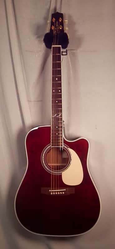 Takamine JJ325SRC John Jorgenson 6-string Dreadnought Cutaway Acoustic Electric Gloss Red Stain with case NEW image 1
