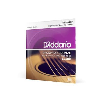 D'Addario EJ38H 10-27 High Strung/Nashville Tuning Acoustic Guitar Strings image 2
