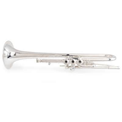S.E. Shires Q15S Professional Eb/D Trumpet in Silver Plate SN Q8431 image 8