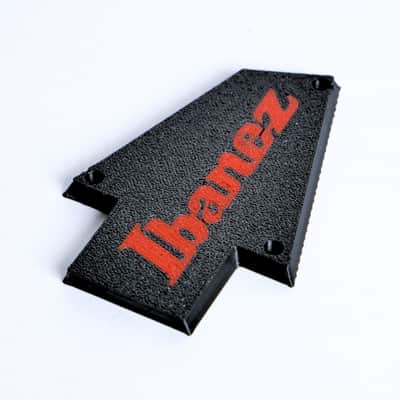 Custom Ibanez Truss Rod Cover for RG & JEM – Classic Logo (Red & Black) image 1