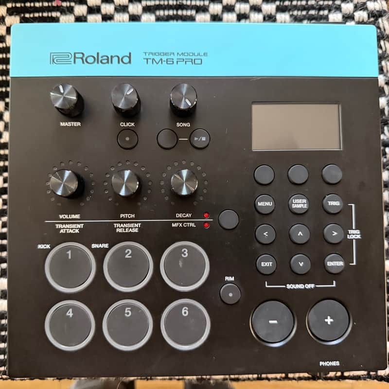 Roland TM-6 Pro Drum Trigger Module 2018 - 2020 - Black/Blue image 1