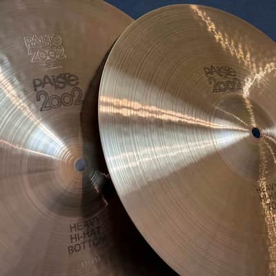 Paiste 14" 2002 Black Label Heavy Hihat Cymbal Pair - 950/1040g image 3