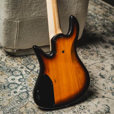 Fodera Emperor 5 Standard Classic-Vintage Sunburst (Optional Color) w/Birdseye Maple FB, Black PG image 7