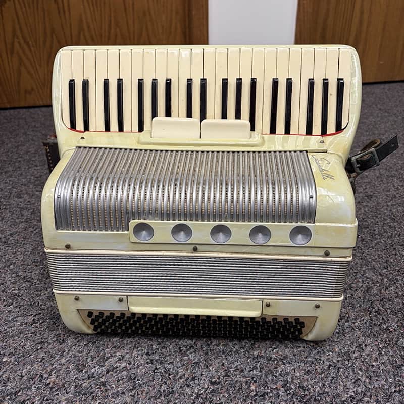 Scandalli small Piano Accordion, White image 1