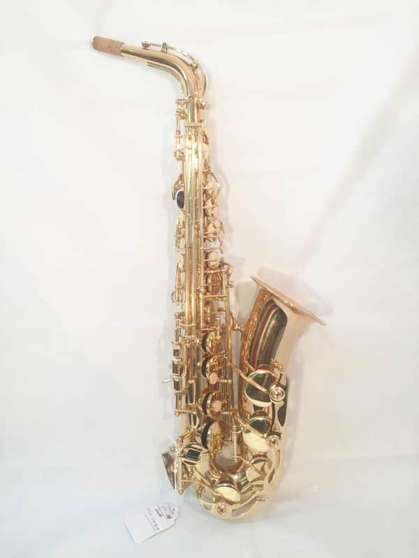 Musikwerks-Gold Lacquer Alto Saxophone-Semi Pro Level-High F#-New-Shop Warranty! image 1