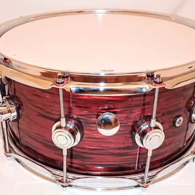 DW MODIFIED SNARE DRUM (C VIDEO) W/ MUFFLER - RED OYSTER WRAP-FREE SHIP TO C-USA! image 2