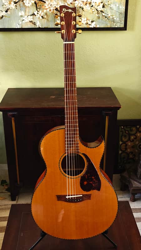 Griffin Handmade Acoustic Guitar – Spruce Top, Mahogany Back & Sides, Cutaway, Gotoh Tuners, OHSC image 1