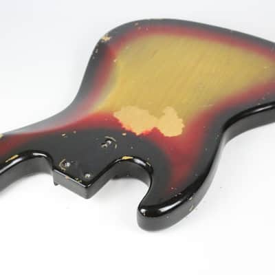 1976 Fender Jazz Bass BODY Sunburst ASH Super GREAT Heavy Wear USA 3-Bolt Weight 6.4 lbs 1970's Vintage image 6