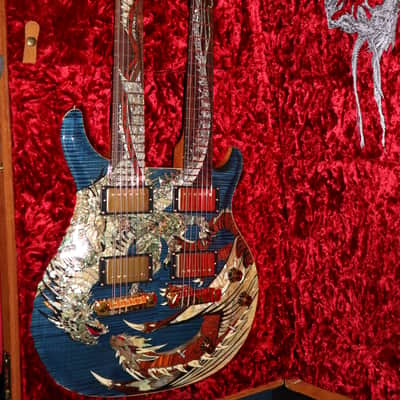 PRS Paul Reed Smith 20th Anniversary Dragon Doubleneck Whale Blue image 5