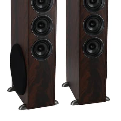 Rockville TM150D Dark Wood Powered Home Theater Tower Speakers 10" Sub/Bluetooth image 4