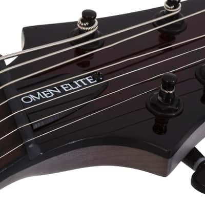 Schecter Omen Elite-7 Multiscale Black Cherry Burst image 15