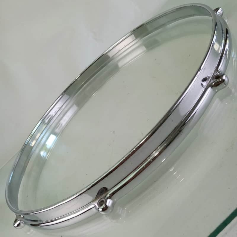 Premier 14" Die-Cast Snare Drum/Floor Tom Batter Rim/Hoop Chrome 8-Lug UK 50-60s image 1