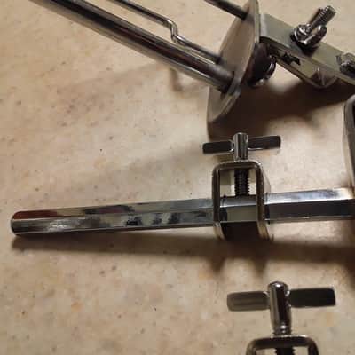 Chrome Percussion Accessories Mounts Bundled Lot - Hoop Style Clamps image 5