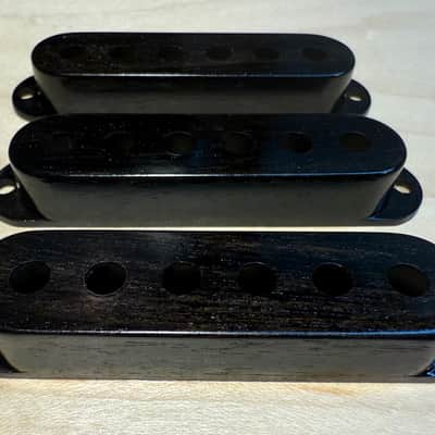 Strat single coil wood pickup cover set image 2