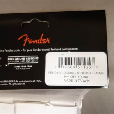 Fender Locking Stratocaster/Telecaster Staggered Tuning Machines (Polished Chrome) (6) image 2