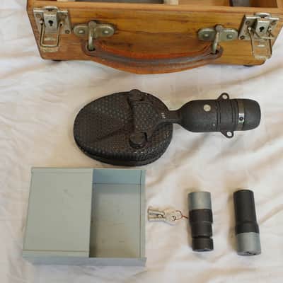 Near MINT original BBC Coles STC 4038 1962 black ribbon mic microphone + wooden box early s/n 366 image 13