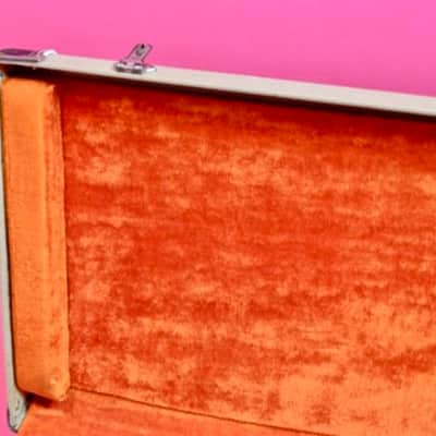 Vintage 1963 Fender Jazzmaster / Jaguar Hard Case - White Tolex - Rare Custom Color Case!  Pre-CBS Strat image 6