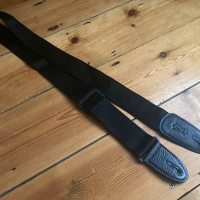 LEVY'S Leathers M8-BLK 2 inch Polypropylene Black Guitar Strap with Leather Ends image 1