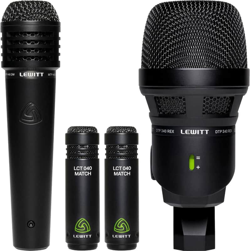Immagine Lewitt Audio BEATKIT 4-Piece Drum Microphone Kit Includes Mounts and Windscreens - 1