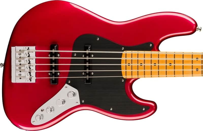 Fender American Ultra II Jazz Bass (5), Sinister Red / Maple image 1