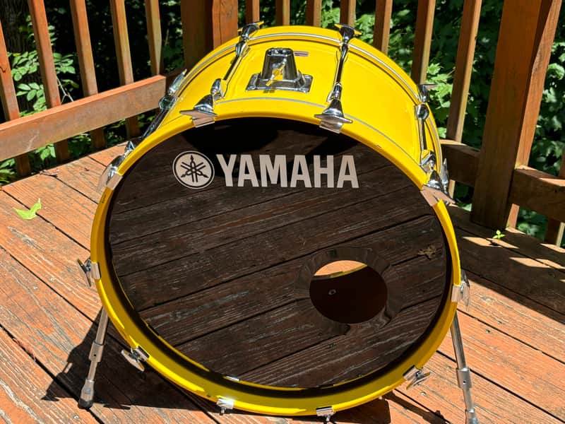 Vintage Yamaha BD-922RA 1983 22" x 14" Bass Drum in Mellow Yellow image 1