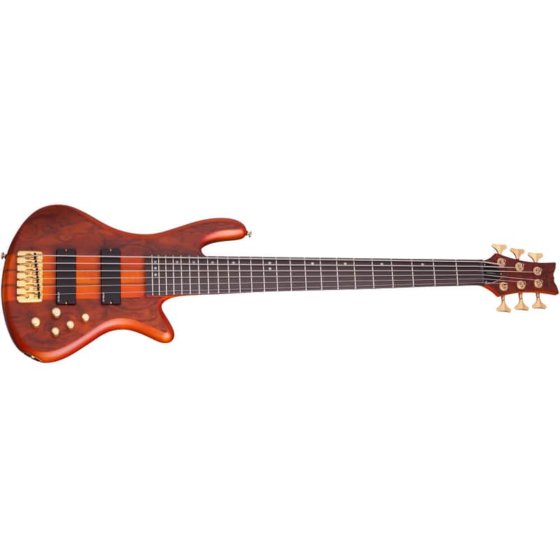 Schecter Stiletto Studio-6 Active 6-String Bass Honey Satin | Reverb