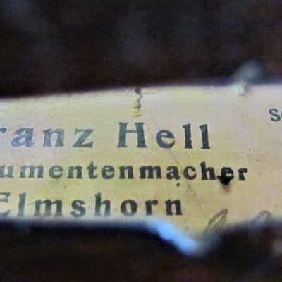 Old  4/4GERMAN Franz Hell violin, 1902 image 4
