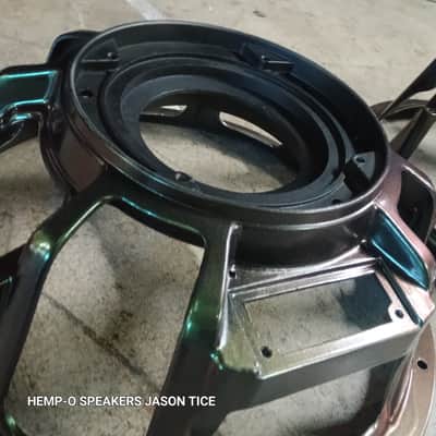 15" SPEAKER FRAMES UNIVERSITY C15 SUBWOOFER FRAMES WOOFER FRAMES SPEAKER PARTS PAIR ALUMINUM WITH CUSTOM PAINT image 4