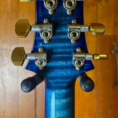 PRS Custom 24 10 Top Cobalt Blue Stained Maple Neck image 5